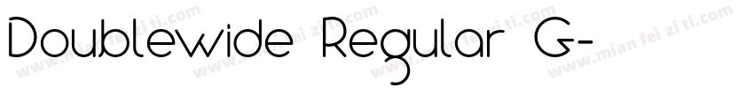 Doublewide Regular G字体转换